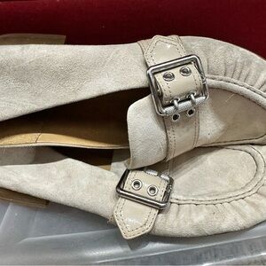 UGG Cream Buckle Flats